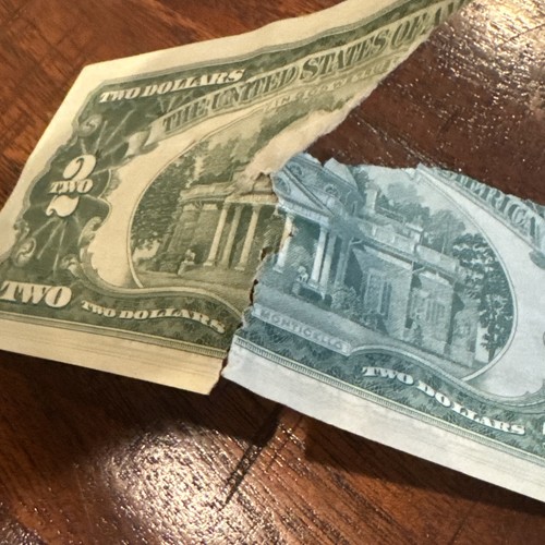 1963 Circulated Two Dollar Bill $2 Note Red Seal Old Paper Fancy A09883559A - Picture 6 of 8
