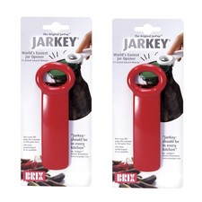 Brix JarKey Original Easy Jar Key Opener, 2-Pack, Red Set of 2,