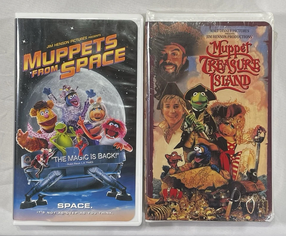 Muppet TREASURE ISLAND, Muppets FROM SPACE VHS, Clam Shell, 1990’s - NEW SEALED! - Image 2 of 4
