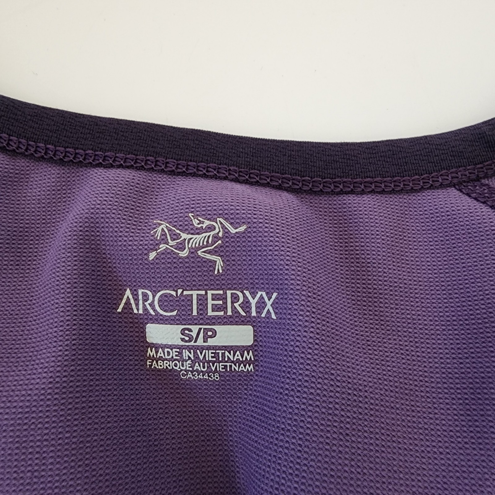 ARC'TERYX Arcteryx T Shirt Donna Piccola Viola Girocollo Manica Lunga Elasticizzata Top Blusa