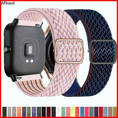 Nylon Loop Band 20/22mm Stretchy Elastic For Amazfit GTS GTR Bip Strap