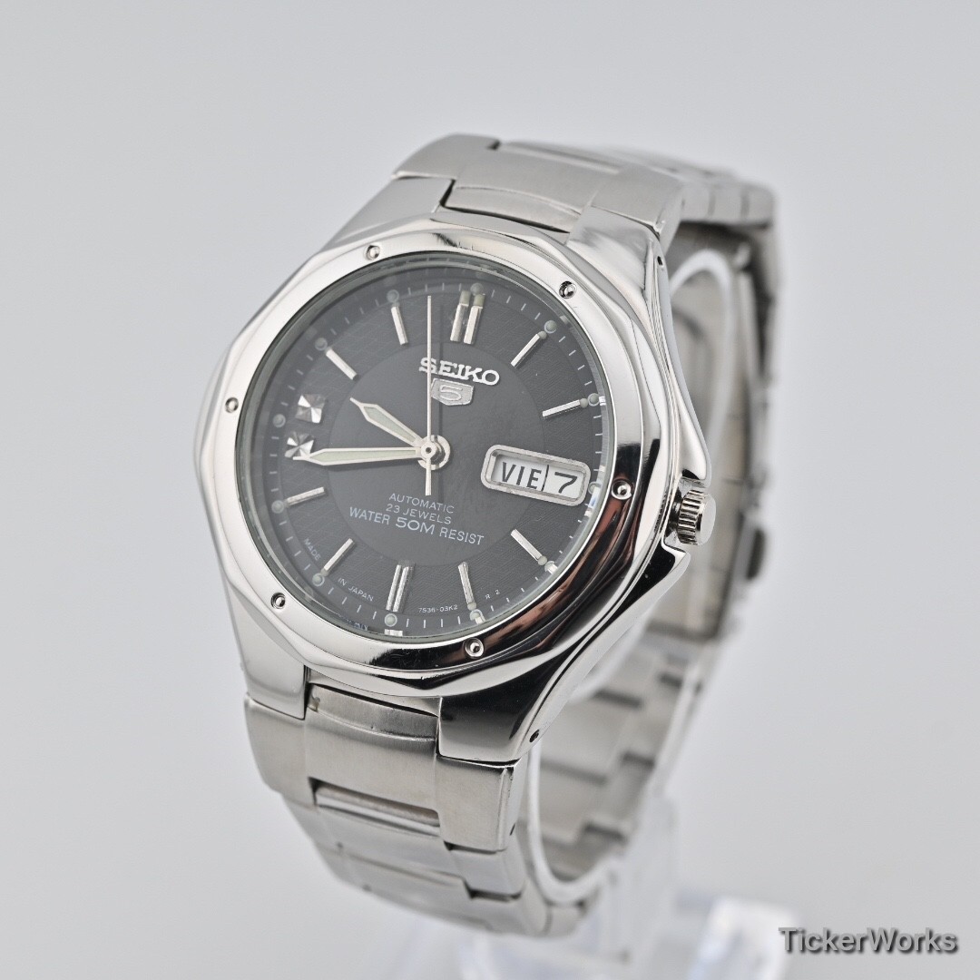 Seiko Running 5 – Dial Sport Project Fast Black 7S26 - vintagewatches.pk