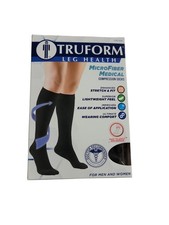 Truform Medical Compression Stockings - Medium Black 20-30mmHg