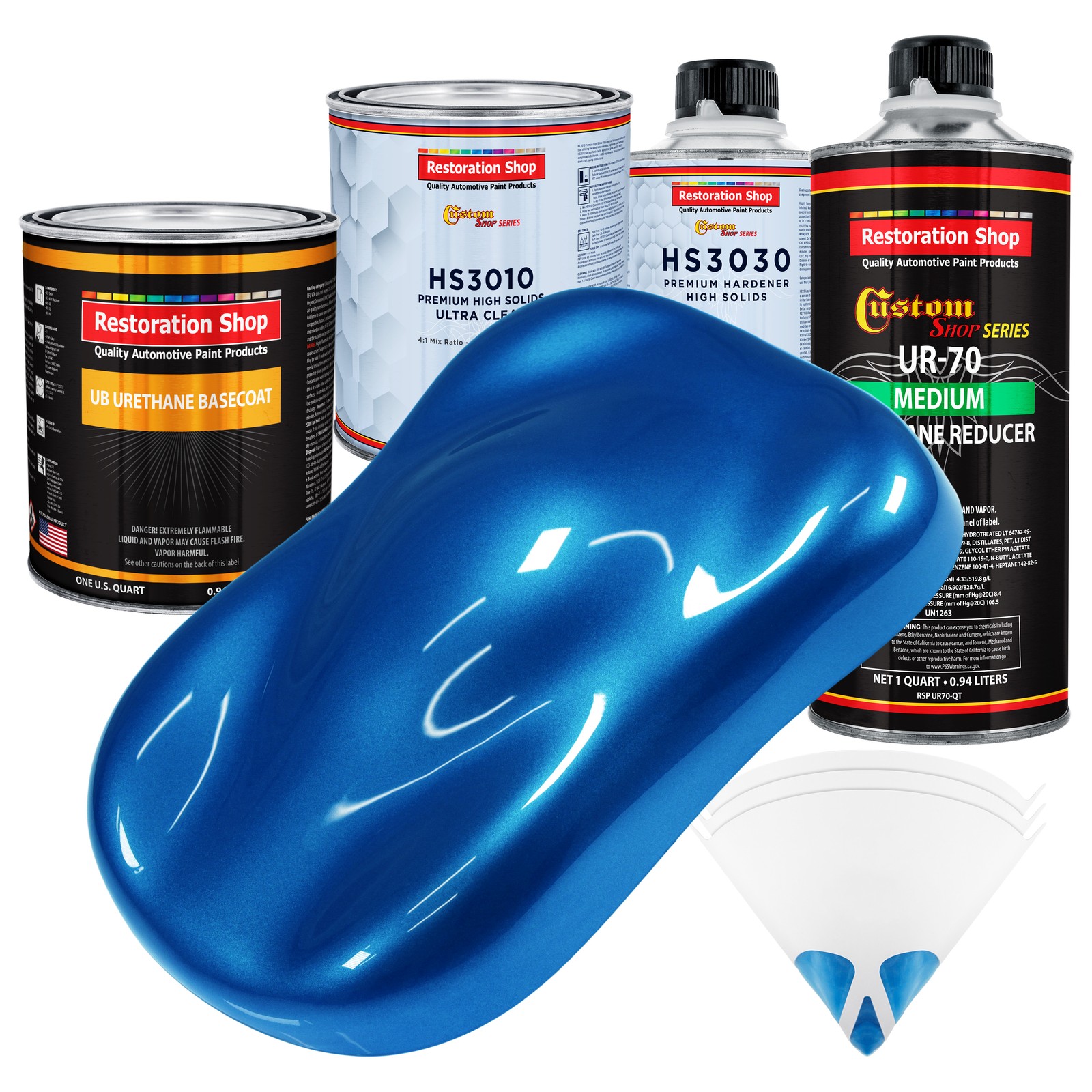 Viper Blue Pearl Premium Urethane Basecoat Clearcoat Auto Paint Kit