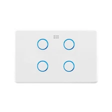 DETA White Gloss Grid Connect Smart Quad Gang Touch Light Switch