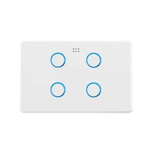 DETA White Gloss Grid Connect Smart Quad Gang Touch Light Switch