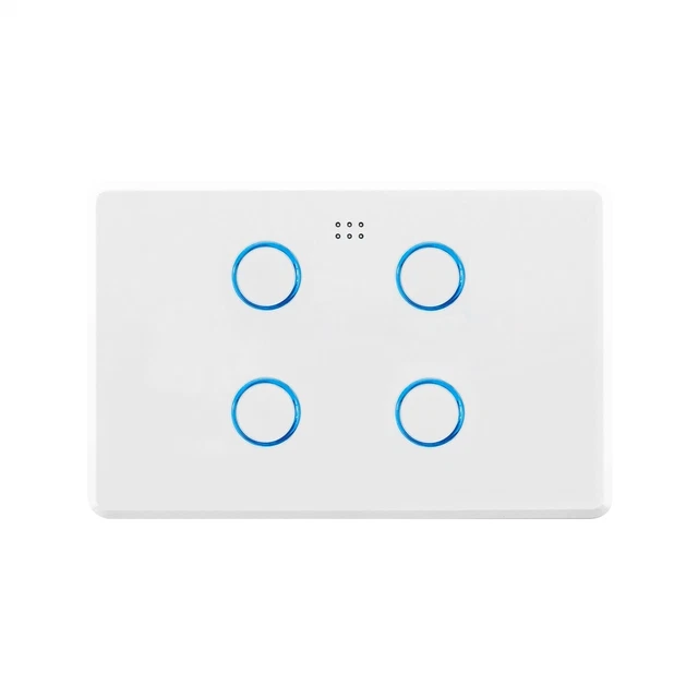 DETA White Gloss Grid Connect Smart Quad Gang Touch Light Switch
