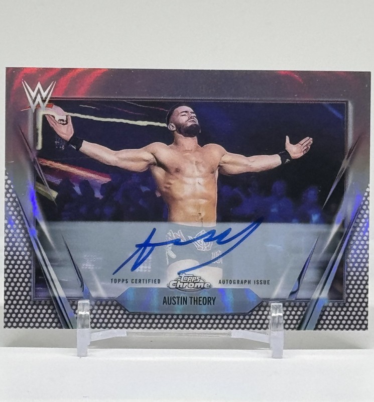 2026 Topps Chrome WWE Austin Theory Refractor Auto #BCA-AUT
