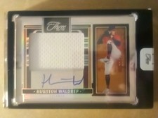 2024 Panini Three and Two ENCASED Hurston Waldrep Jersey Patch Auto READ #33/49