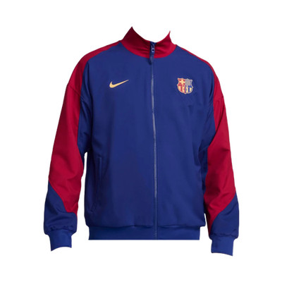 Nike FC Barcelona Strike Home Dri-Fit Football Jacket Deep Royal Blue Noble Red