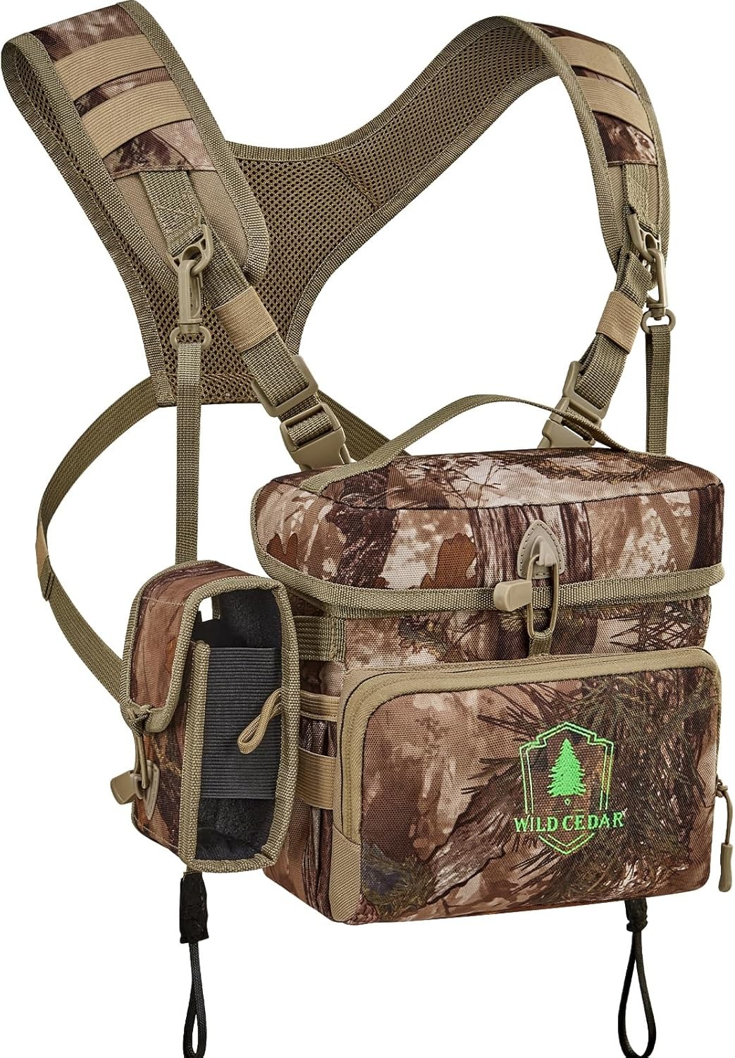 Hunting Binocular Harness with Rangefinder Pouch & Rain Cover