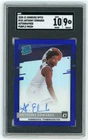 ANTHONY EDWARDS 2020-21 Panini Donruss Optic Purple Prizm Auto Rc SGC 9