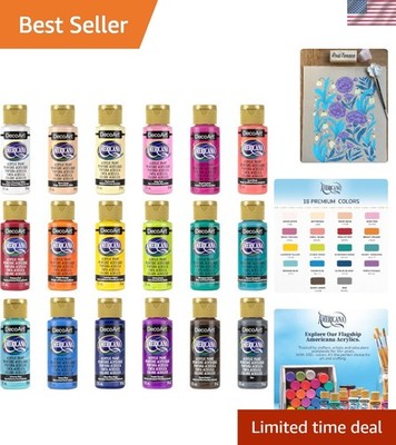 Versatile Americana Acrylics Paint, 18 Rich Colors, Perfect for All Surfaces