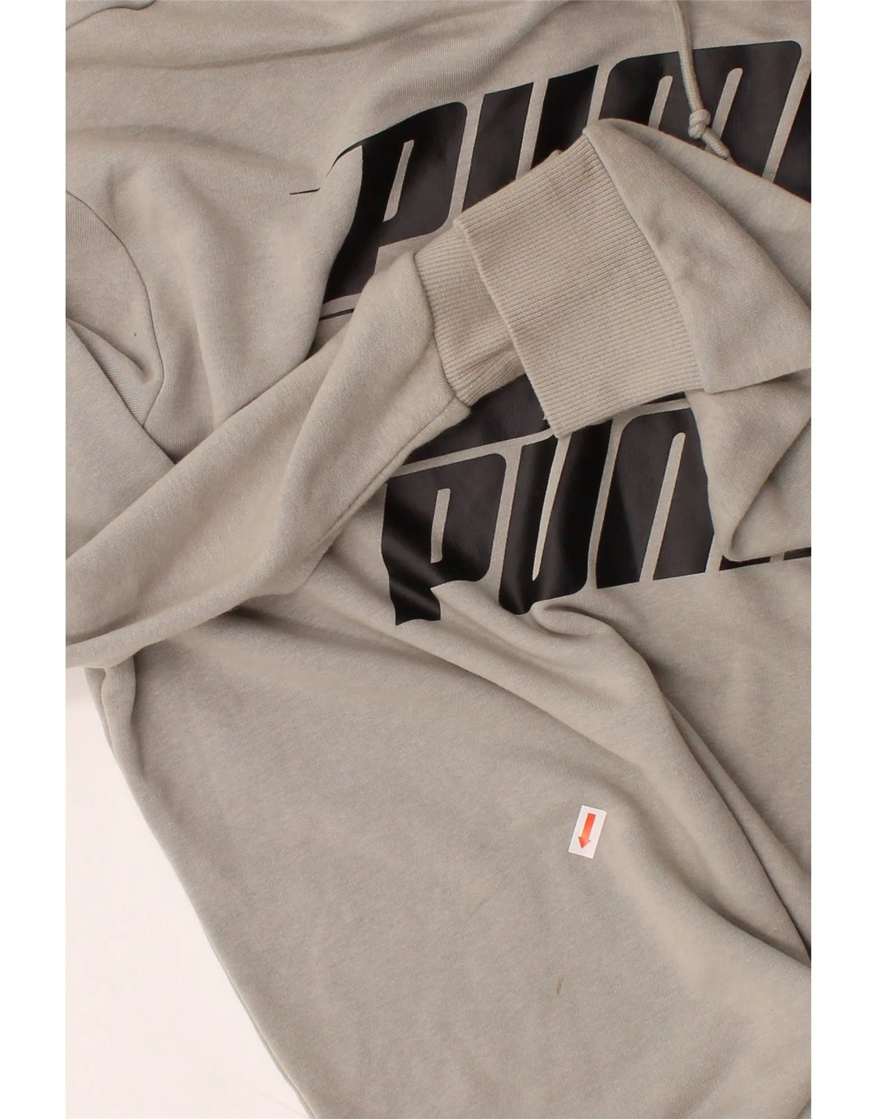 OFF WHITE Felpa con cappuccio uomo PUMA grafica maglione medio bianco sporco cotone BT07