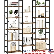 Multifunctional Adjustable Bookshelf 14 Open Shelves Storage Unit Home Office US