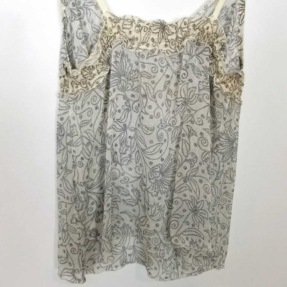 Blusa Top Babydoll Intimissimi Mujer Talla L Floral Ti Correa Y2K Boho Mezcla Seda Foto 4 de 4
