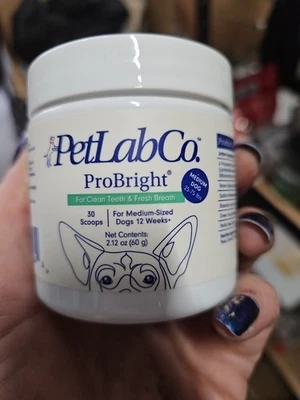 PET LAB CO. Pet Lab ProBright Advance Dental Powder ForMedium Size Dog 25-75 Lbs Exp.5/2026