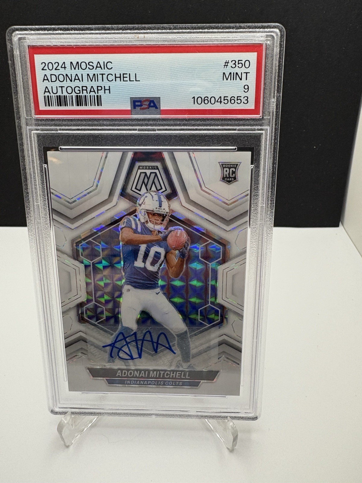 2024 PANINI MOSAIC ADONAI MITCHELL ROOKIE AUTO PSA 9