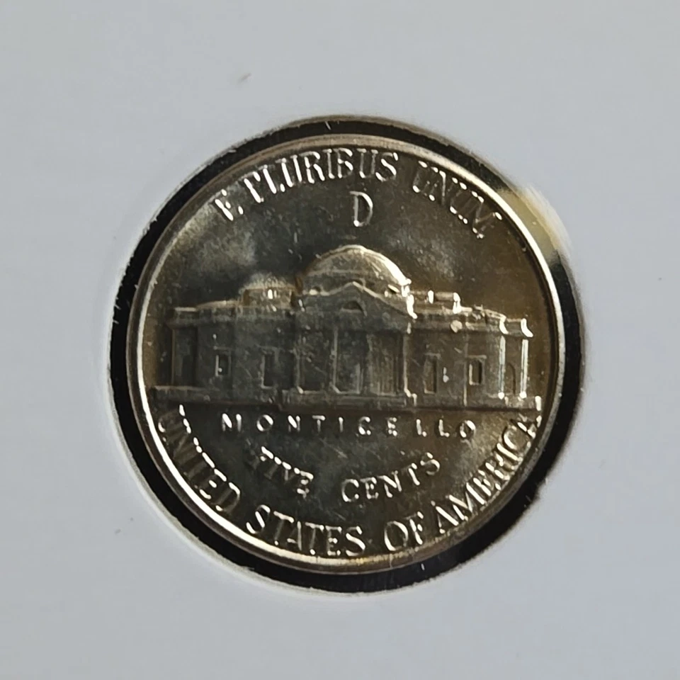 1943-D Jefferson SILVER 5c Uncir. GEM BU Full Steps Lustrous - Image 2 of 4