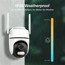 4MP WLAN Überwachungskamera Aussen 360° PTZ Automatische Verfolgung Nachtsicht,