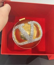 VALENTINO Vlogo Signature minaudière in metal and swarovski®  clutch bag - BNWT