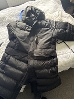 Zavetti Canada Sarillon Longline Puffer Parka Jacket - Black - Size L- Black