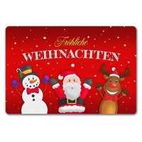 FröHliche Weihnachten Weihnachtsfiguren FußMatte In 40X60 Cm Ohne Rand