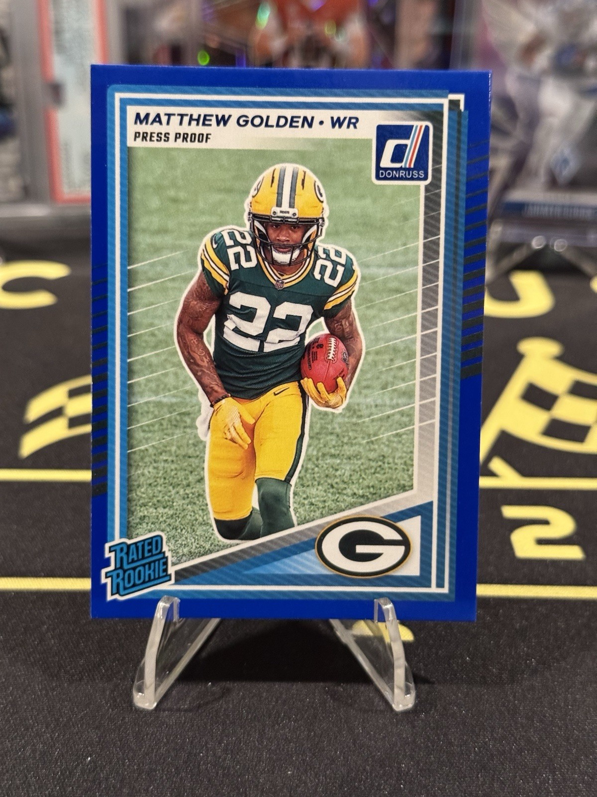 2025 Panini Donruss - Rated Rookie Matthew Golden #311  Blue Press Proof (RC)