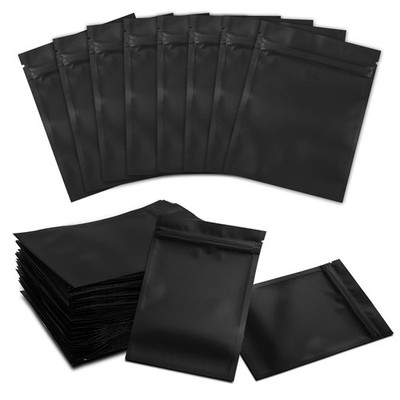 Black Resealable Bags Packaging Bags 3x4 Inch 300 Pieces Double-Sided Matte B...