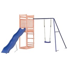 Swing Set Outdoor Backyard Wooden Playground Equipment for Kids Age 3-8 vidaXL