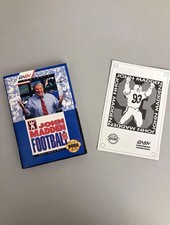 Original John Madden Football ’93 Sega Genesis Manual with Promo Poster