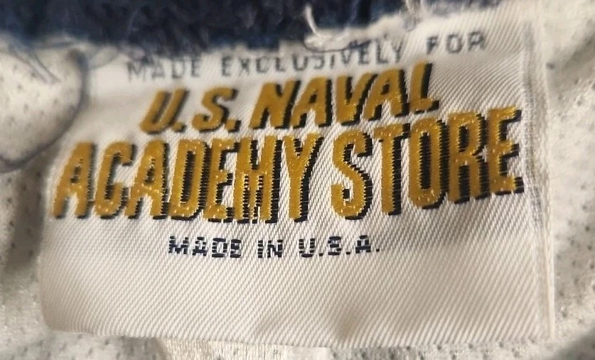 Calça de moletom masculina logotipo azul mercadoria oficial da Academia Naval dos EUA tamanho XL? - Imagem 3 de 4