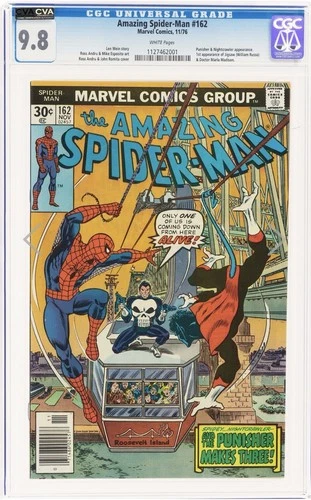 Amazing Spider-Man 162 NEWSSTAND CGC 9.8 1st App Jigsaw/Punisher & Night Crawler