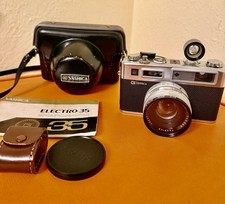 Vintage Yashica Electro 35 Camera Excellent Working Condition With Case Manual