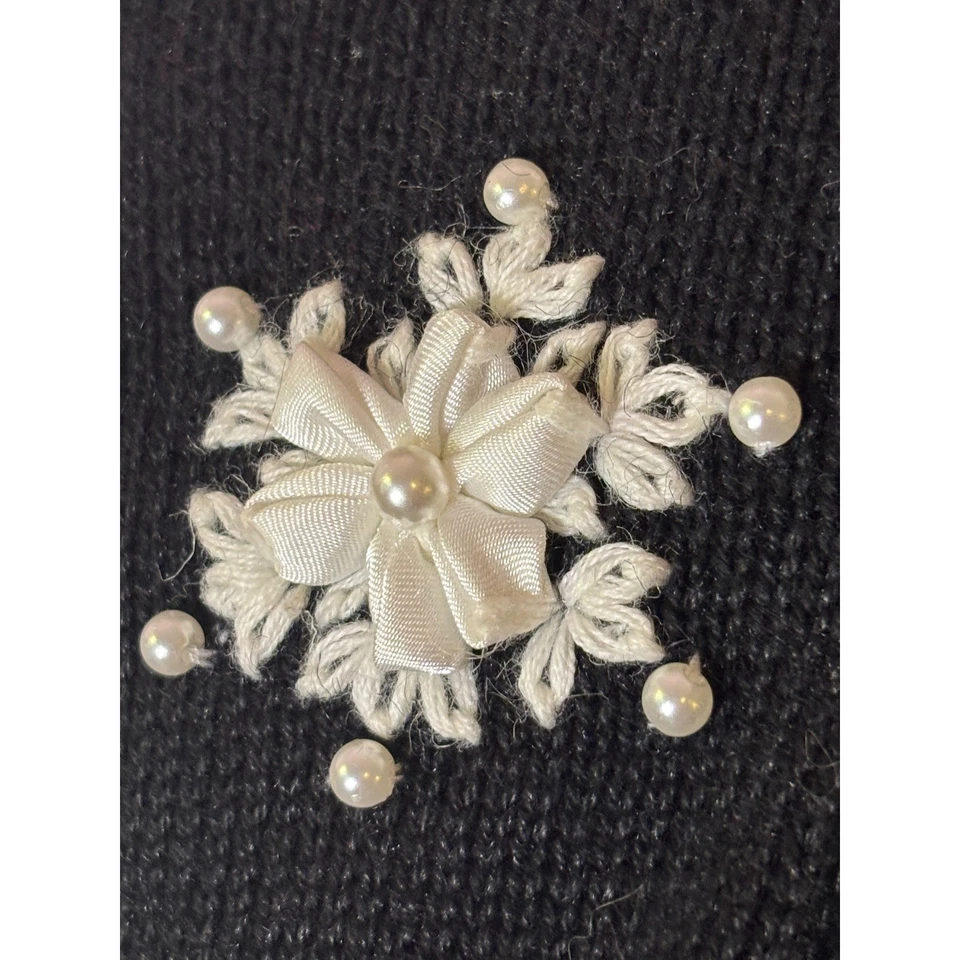 Vintage Cottagecore Cardigan Sweater Holiday Christmas, SZ L, Mandal Bay - Image 4 of 4