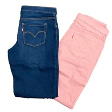 Levi's Girls Jeans Stretch Pull On Size 16 Blue Mandolin 2 Pack NWT