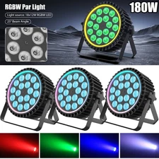 4x 180W LED PAR Lights RGBW Stage Lighting DMX DJ Disco Party Show Light Effect