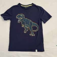 Tommy Bahama Boy's Navy Blue Dinosaur T-Rex T-Shirt Size Medium 7/8 