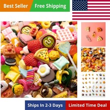 Slime Charms Food Cute Set - Mixed Lot Assorted Food Resin Flatback Cute Sets...