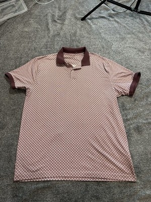 Abercrombie & Fitch Soft A&F Air Knit  Polo Men's Size Large Geometric
