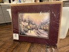 Thomas Kinkade Village Christmas Matted Print For 11x14 Frame 