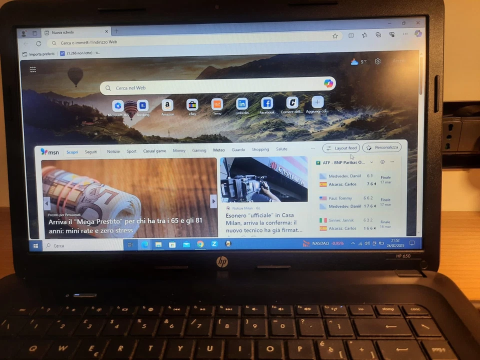 HP 650 15,6" - I3 3110M 2,40GHZ - RAM 8GB - 120GB SSD - WEBCAM - Immagine 3 di 4