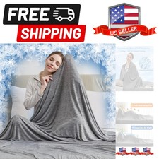 Cooling Blanket for Hot Sleepers - Summer Blanket Thin Soft Lightweight Breat...