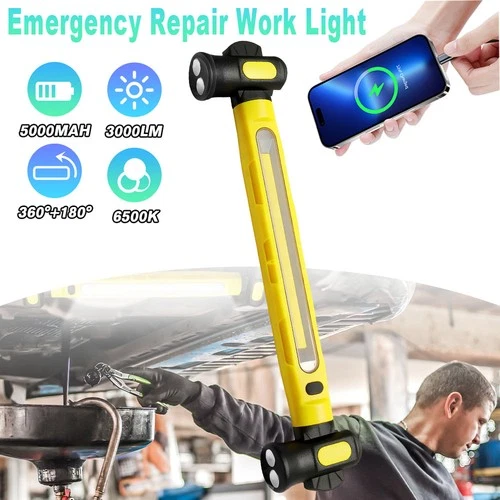 Work Light 3000LM Cordless under Hood 3-Mode Color Temp Bar USB-C Fast-Charge