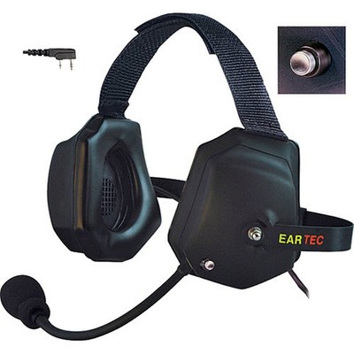 Eartec XTreme Double Ear Heavy Duty Shell Mount PTT Headset - SKU#1247994