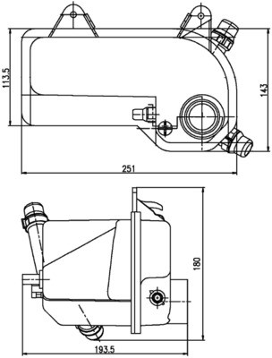 AUSGLEICHSBEHÄLTER KÜHLMITTEL CRT 204 000S FÜR BMW X5/E53 Z3/Roadster/E36 4.6L - Picture 2 of 12