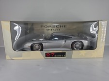 UT Models RARE  1997 PORSCHE 911 GT1 Silver 1/18 Scale Model