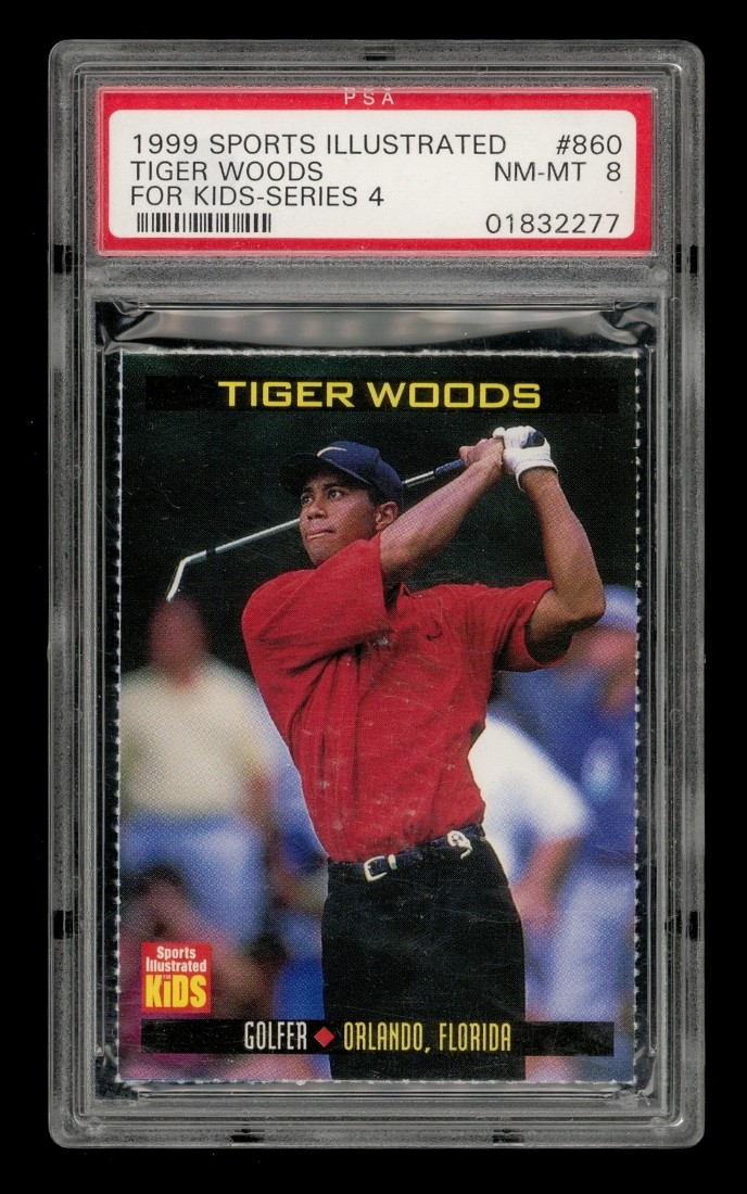1999 S.I. For Kids Series 4: #860 Tiger Woods PSA 8 NM-MT