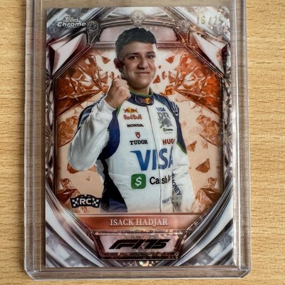 Isack Hadjar Rookie Orange Mini Diamond Refractor 16/25 - 2025 Topps Chrome F1