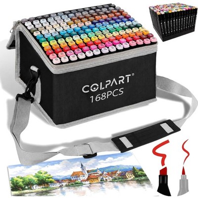 Alkohol Marker Set 168 Farben Dual  Pinsel Fineliner Künstler Zeichnen Manga